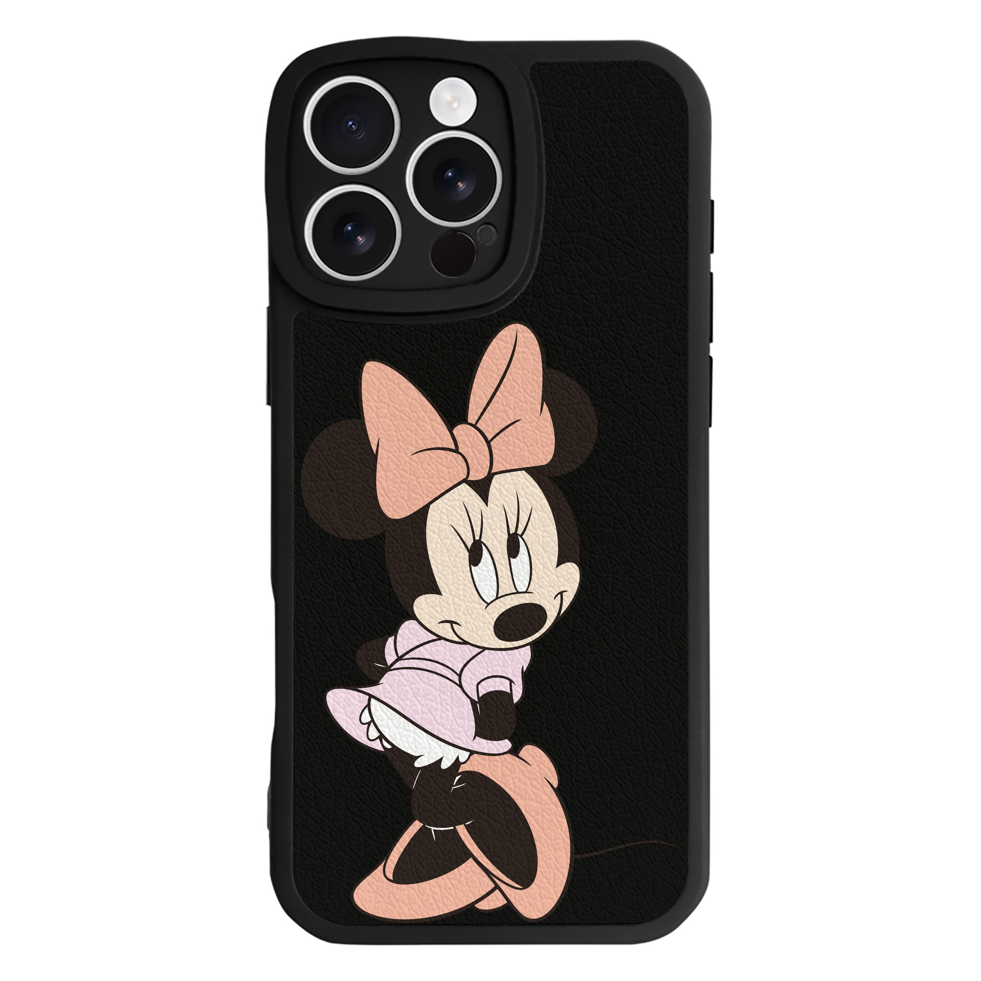 （画像用） ミッキーマウス Mickey Mouse 【iPhone 16シリーズ対応】シリコンスマホケース（レザー調） 材質：シリコン